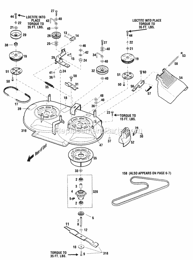 Mower Deck Assembly Diagram and Parts List for 833E 12AE750-100 Cub Cadet Lawn Mower
